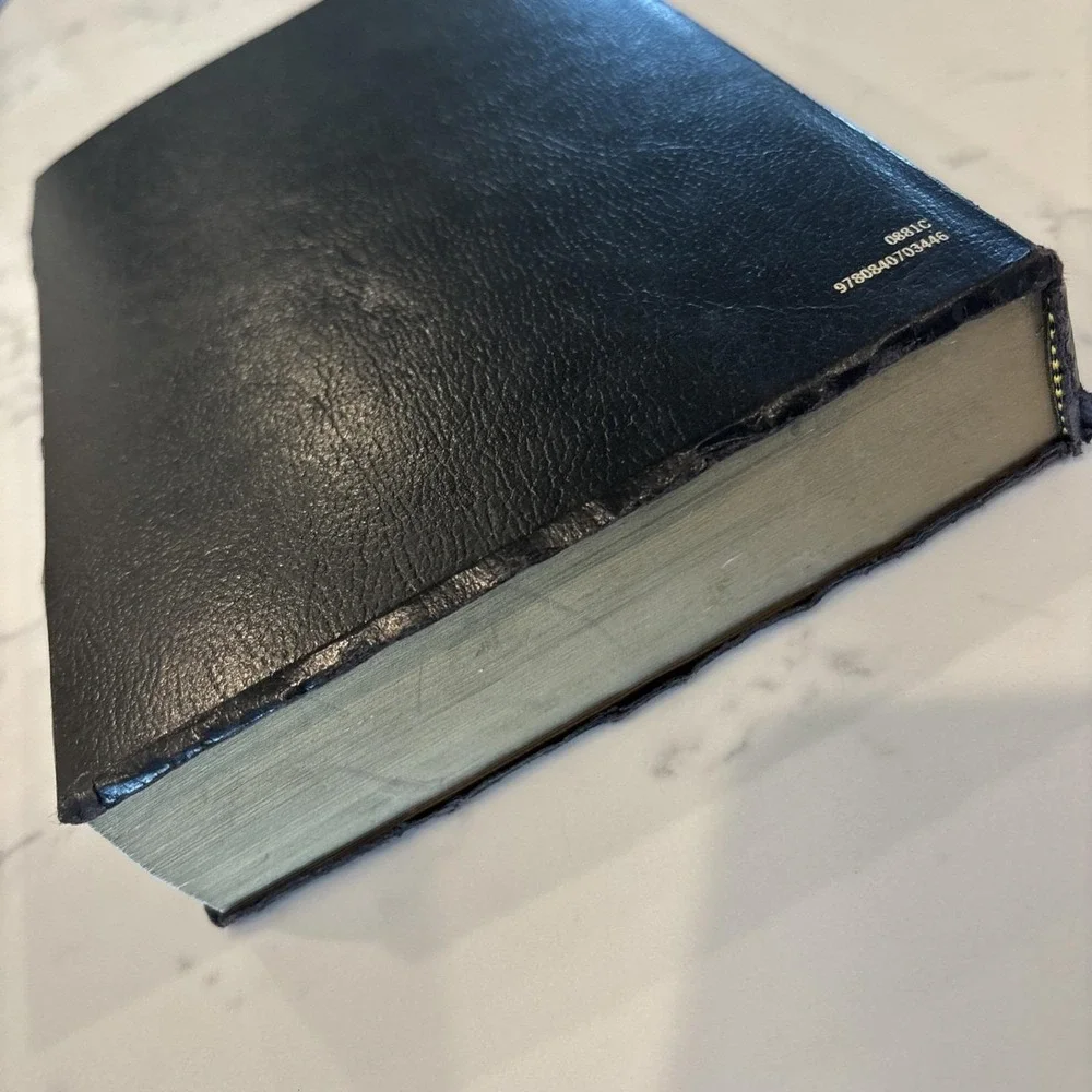 Holy Bible King Authorized James Version Red Letter 2003 Nelson Black Leather